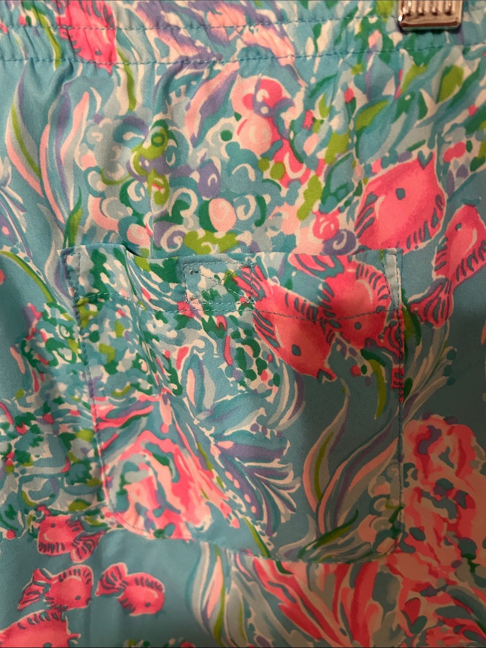 🎼Lilly Pulitzer LUXLETIC athletic ocean trail print elastic waist size M GUC - Picture 7 of 14